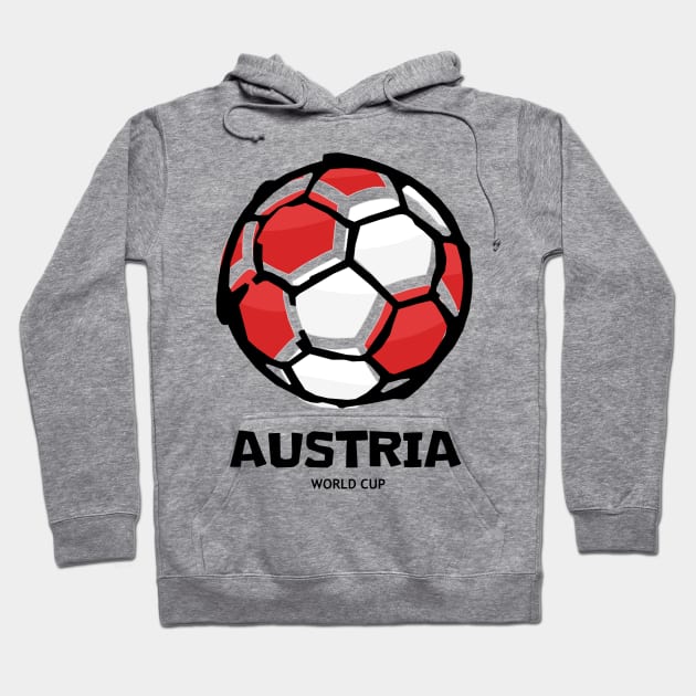 Austria Football Country Flag Hoodie by KewaleeTee